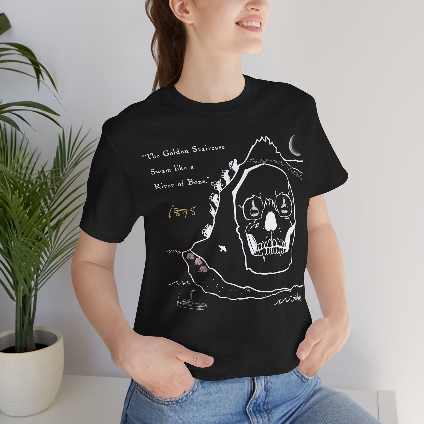 Klondike Gold Rush Story Tee — "The Golden Staircase Swam Like a River of Bone"