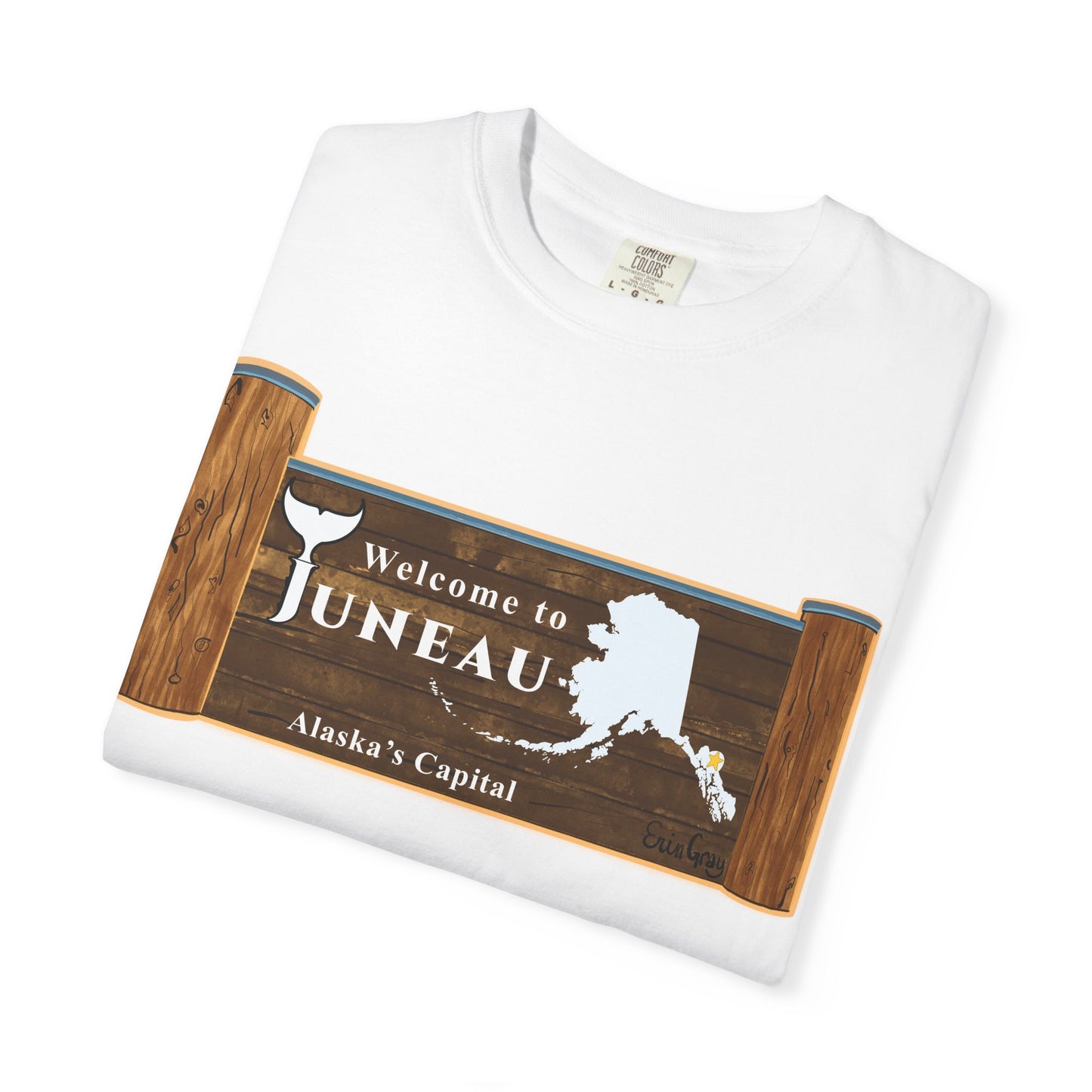 Juneau Alaska Sign T-Shirt – Welcome to Juneau Souvenir Tee