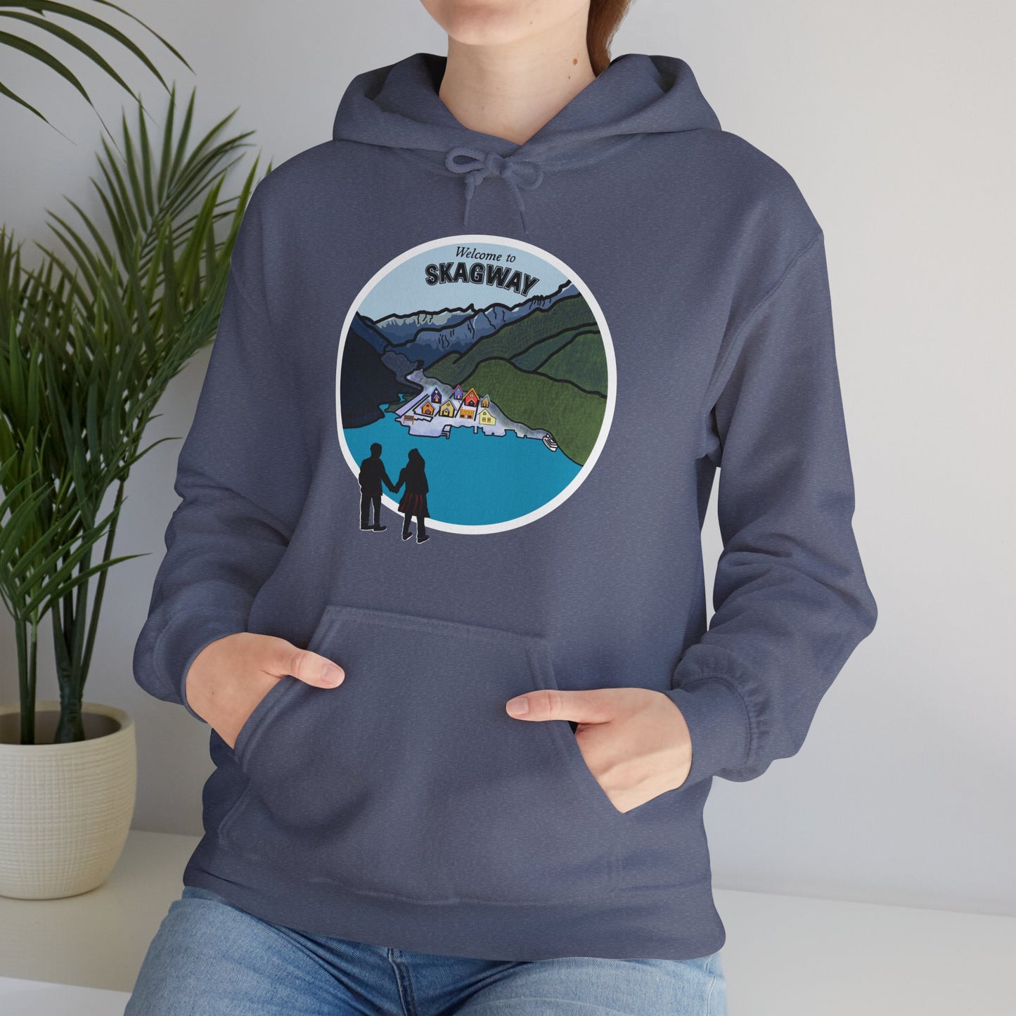 Welcome to Skagway Alaska Hoodie – Hand-Drawn | Artist Edition
