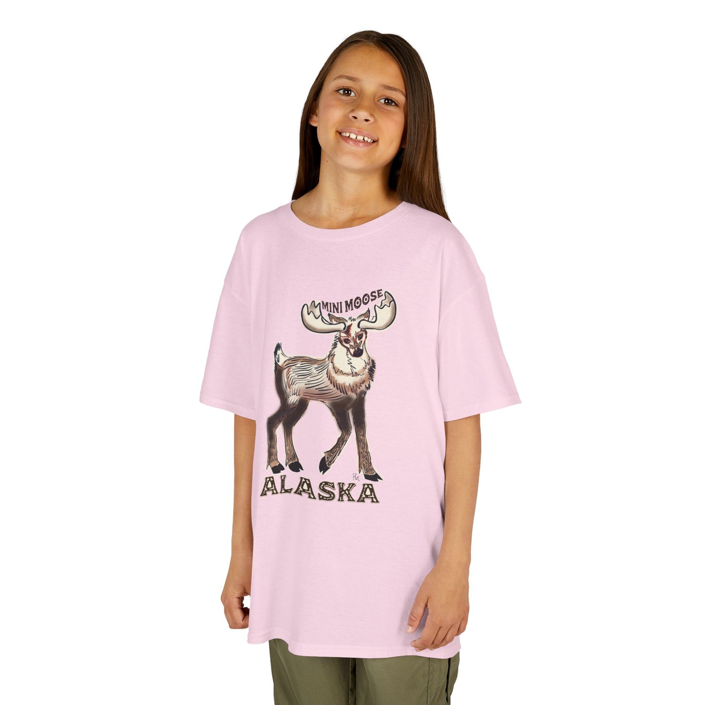 Kids Alaska Moose T-Shirt — Vintage Wildlife Graphic Tee for Grandkids