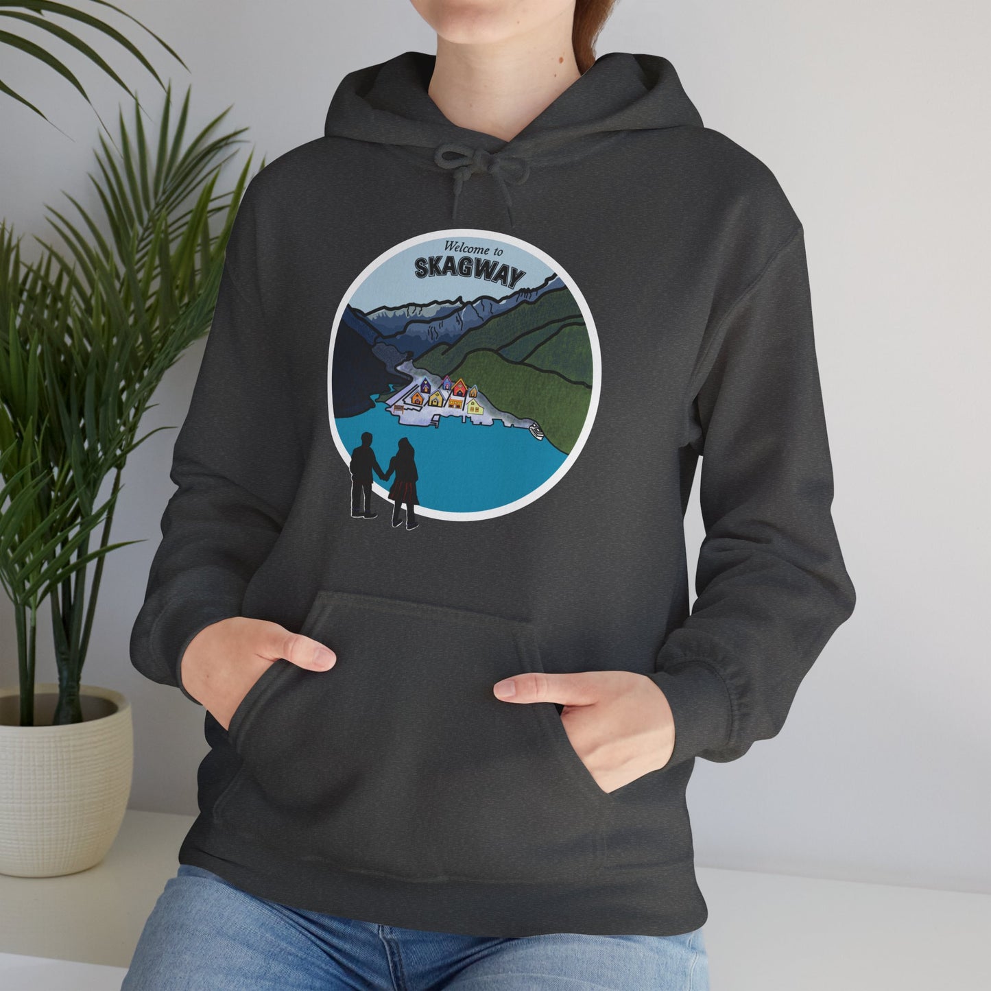 Welcome to Skagway Alaska Hoodie – Hand-Drawn | Artist Edition
