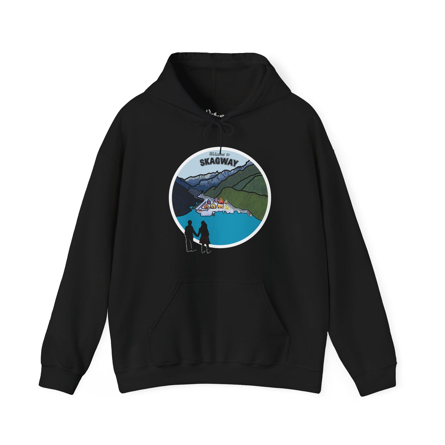 Welcome to Skagway Alaska Hoodie – Hand-Drawn | Artist Edition