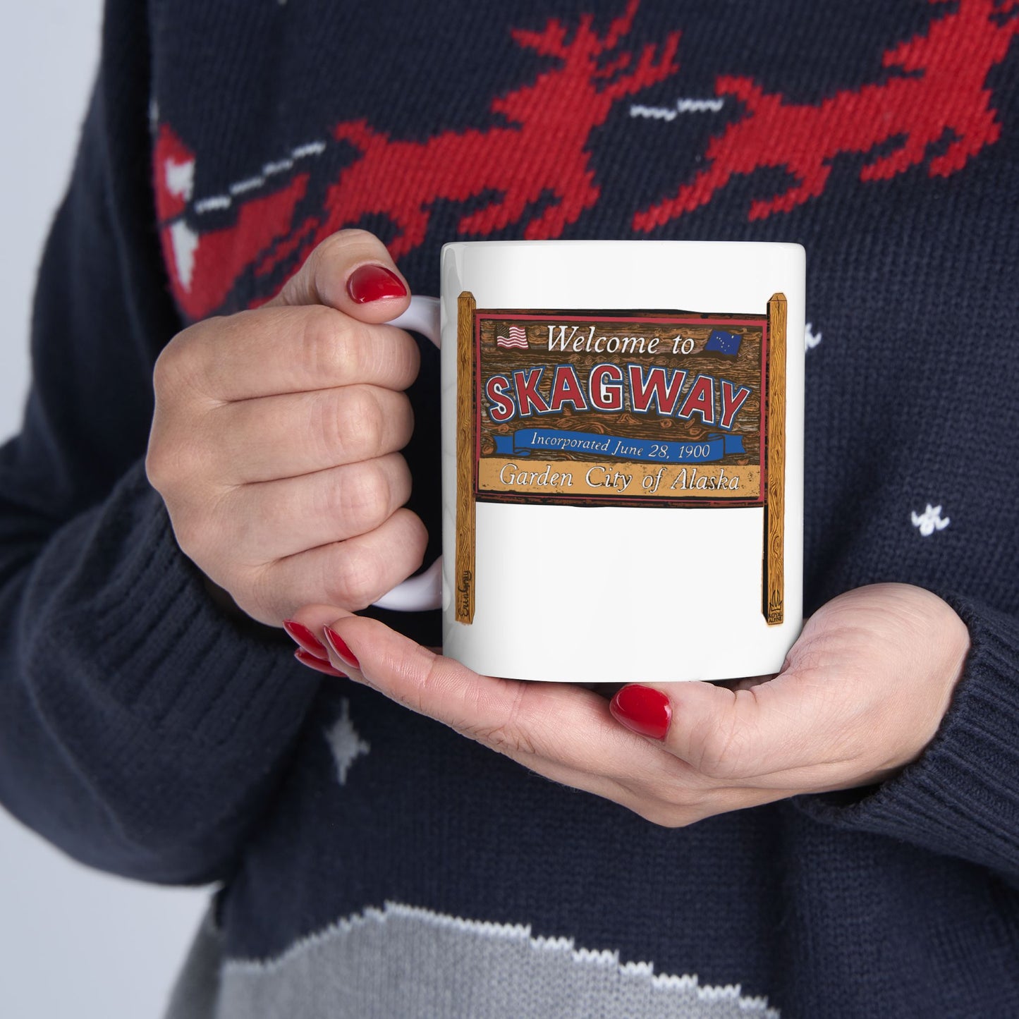 Welcome to Skagway Alaska Mug – Gold Rush Alaska Cruise Souvenir Coffee Mug