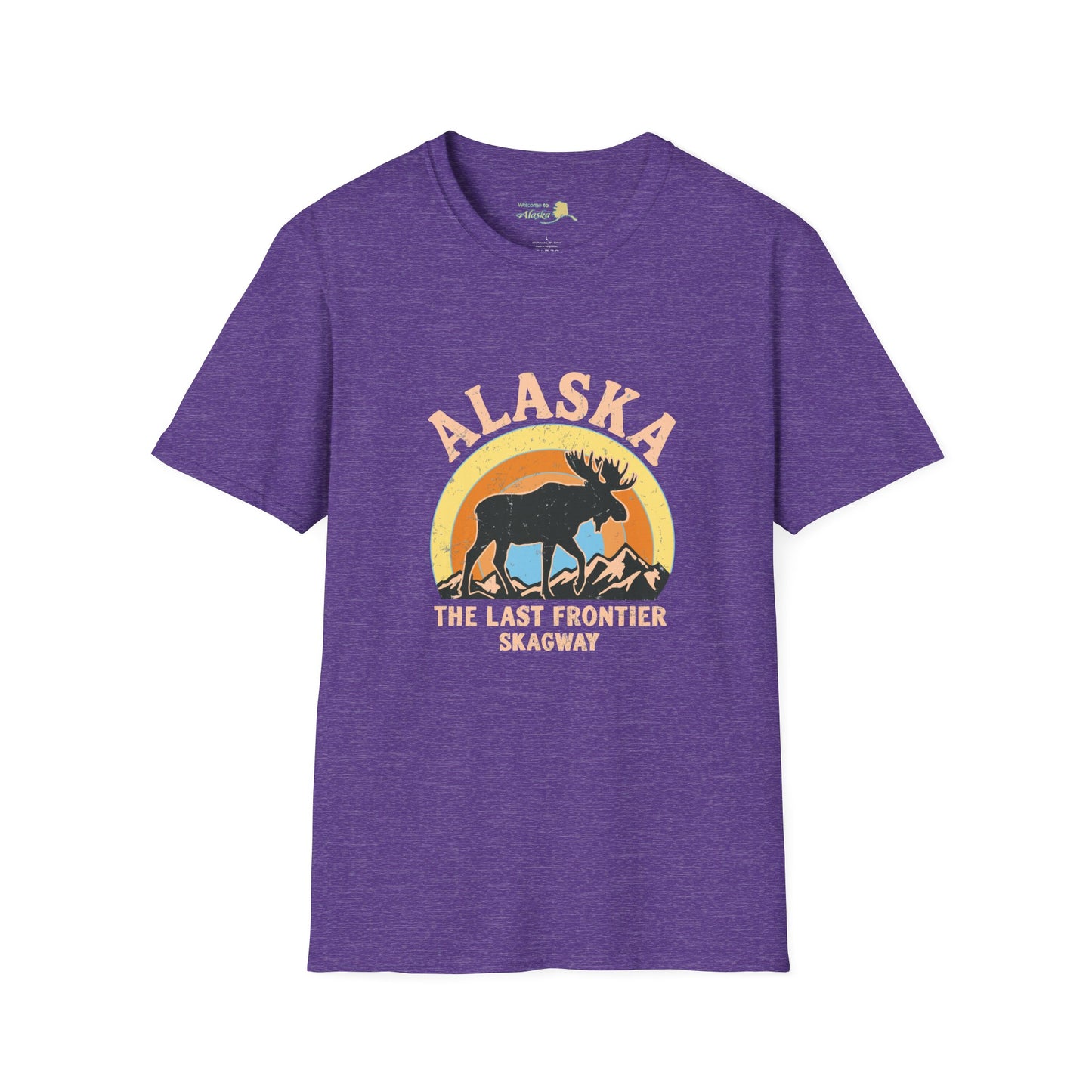 Vintage 80s Alaska Moose Vintage Sunset T‑Shirt — The Last Frontier Graphic Tee