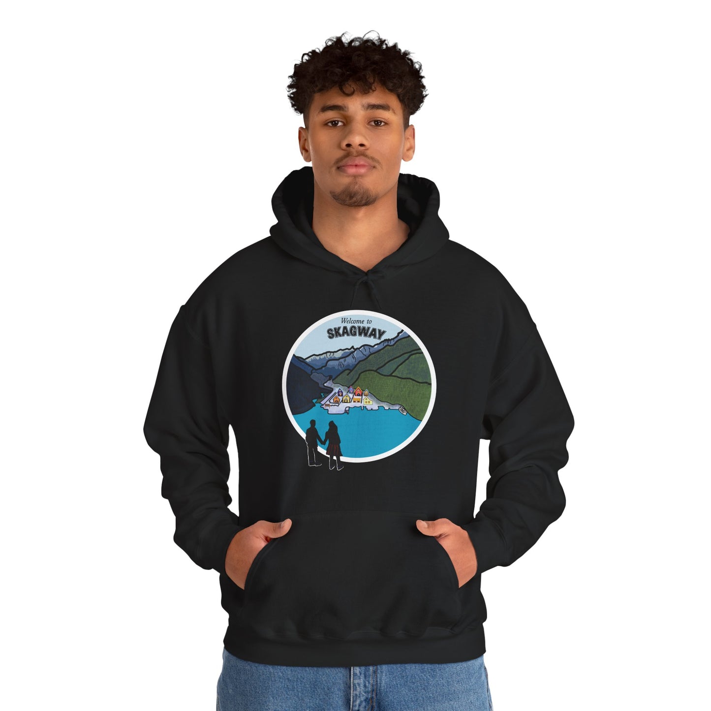 Welcome to Skagway Alaska Hoodie – Hand-Drawn | Artist Edition