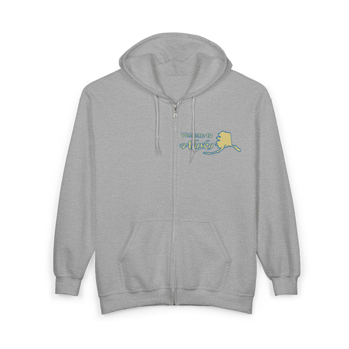 Alaska Yukon Caribou Zip Hoodie — Welcome to Alaska Graphic Sweatshirt