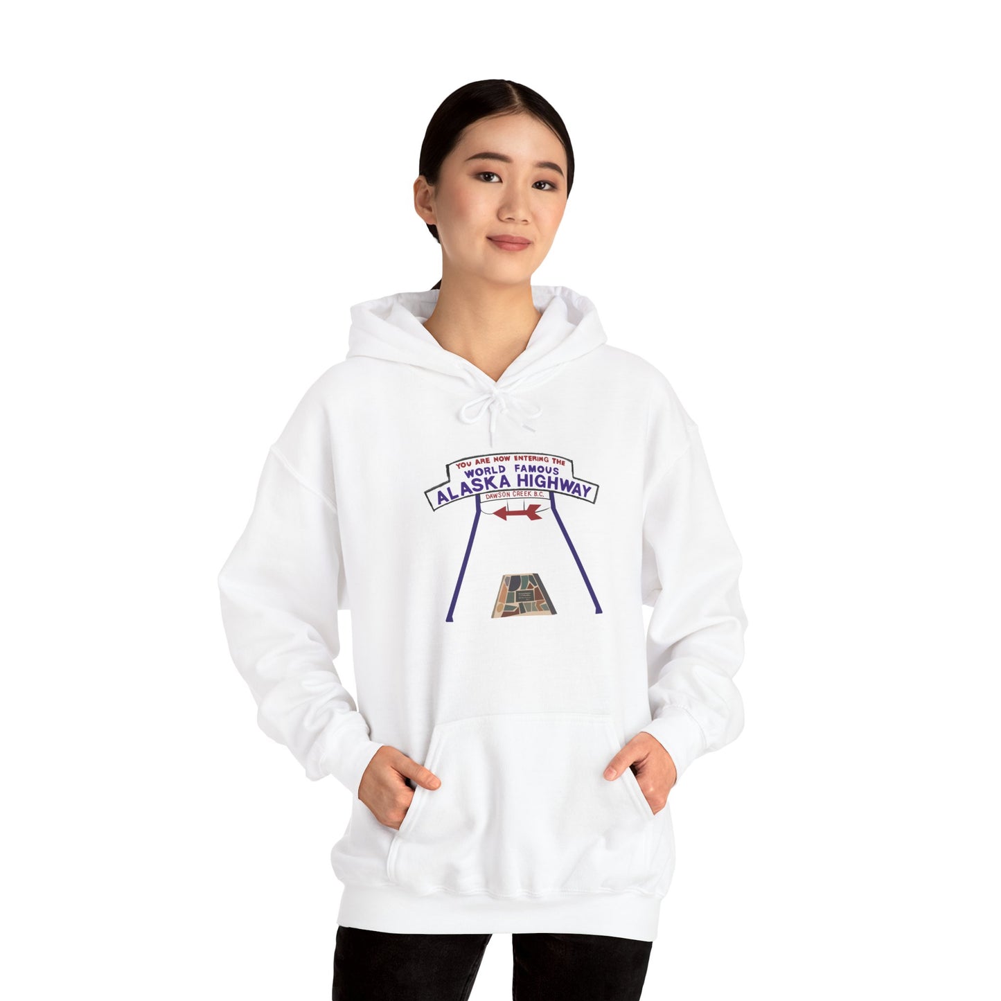 Alaska Highway Sign Hoodie – Word Famous Alaska Highway Pullover