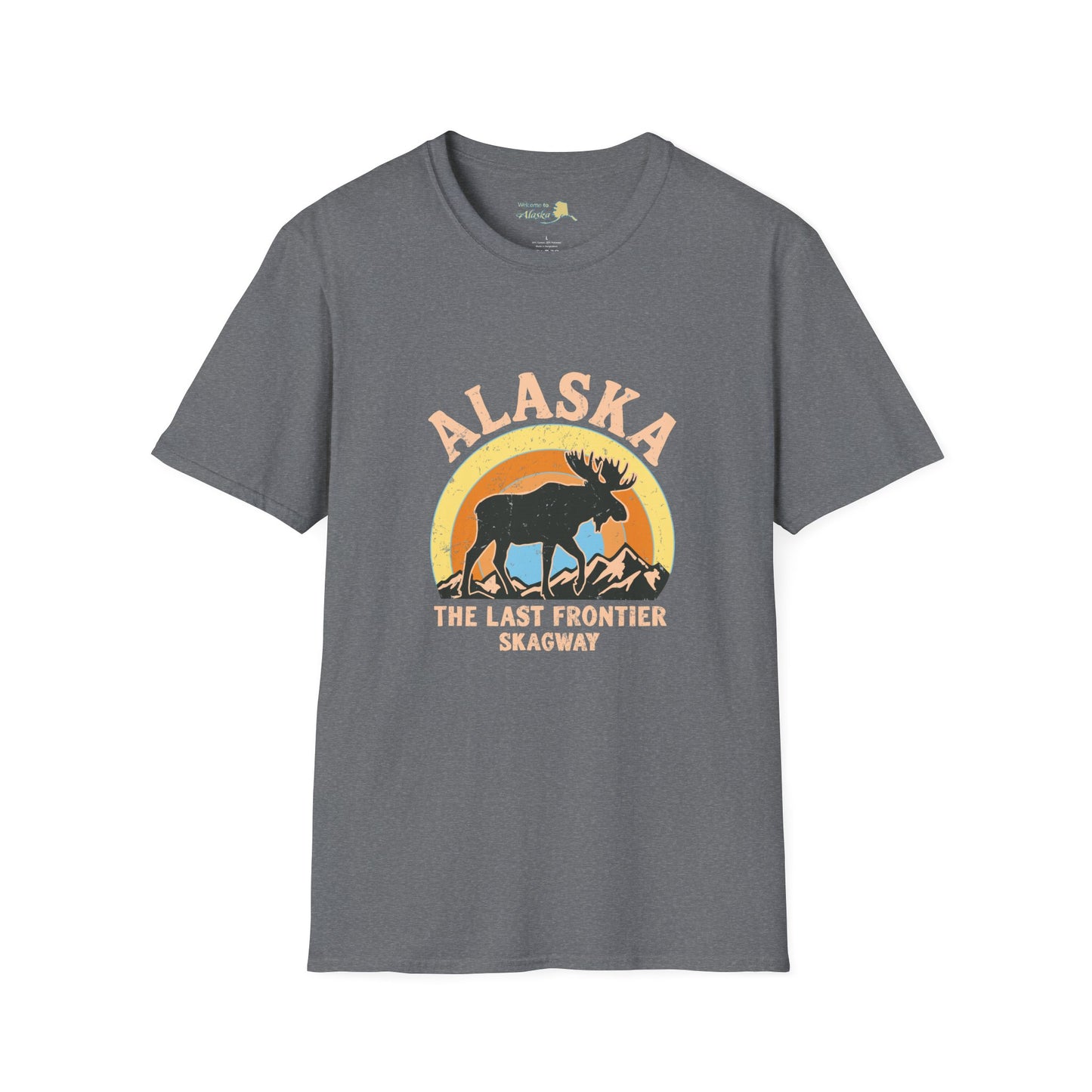 Vintage 80s Alaska Moose Vintage Sunset T‑Shirt — The Last Frontier Graphic Tee