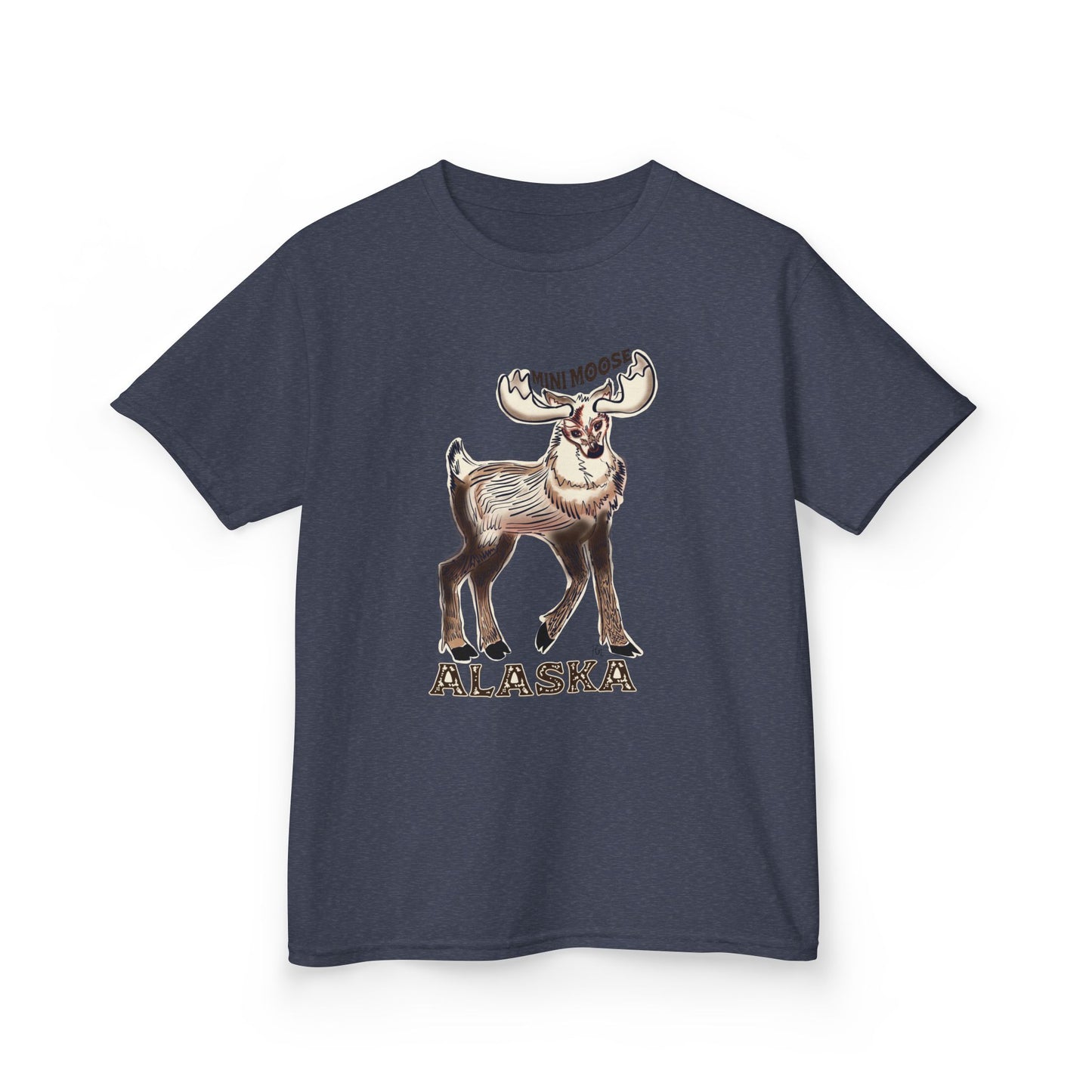 Kids Alaska Moose T-Shirt — Vintage Wildlife Graphic Tee for Grandkids