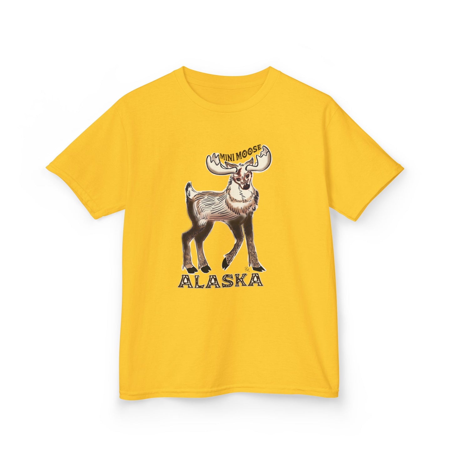 Kids Alaska Moose T-Shirt — Vintage Wildlife Graphic Tee for Grandkids