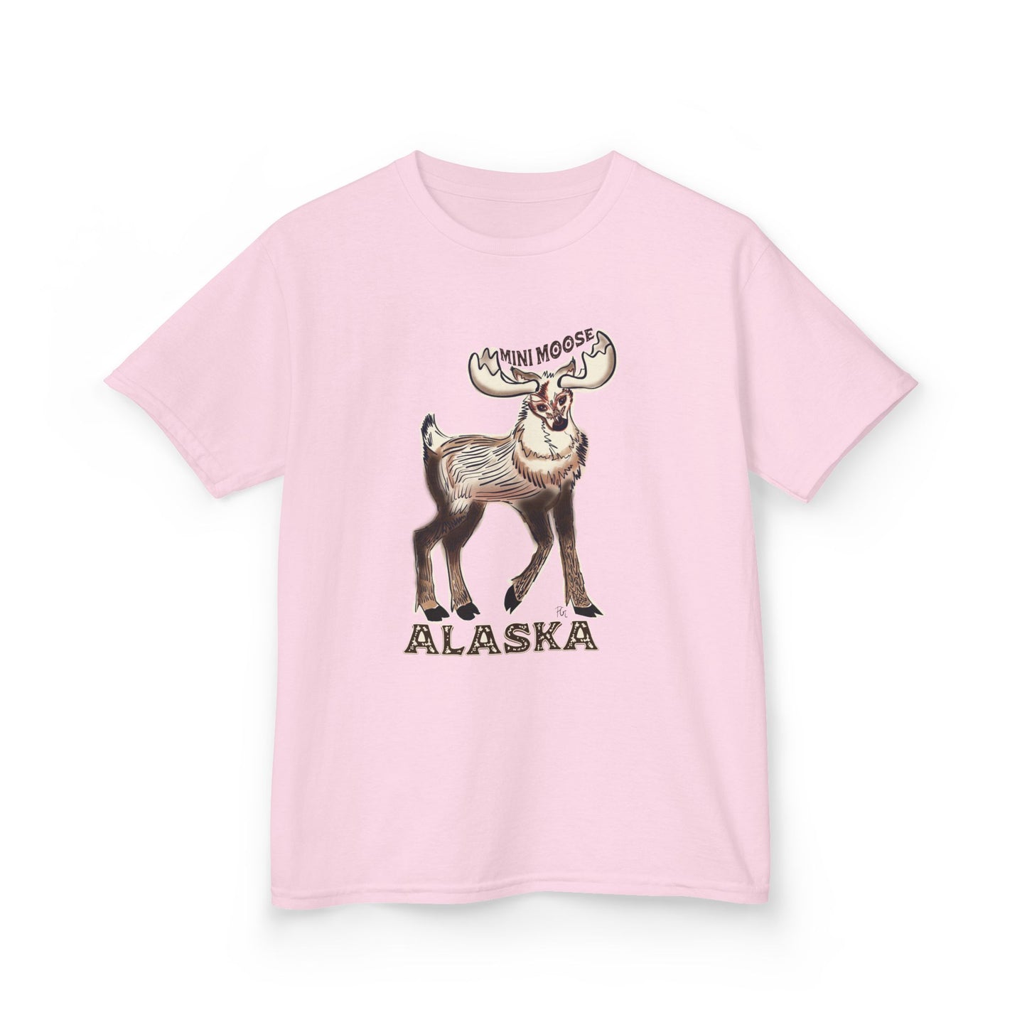 Kids Alaska Moose T-Shirt — Vintage Wildlife Graphic Tee for Grandkids