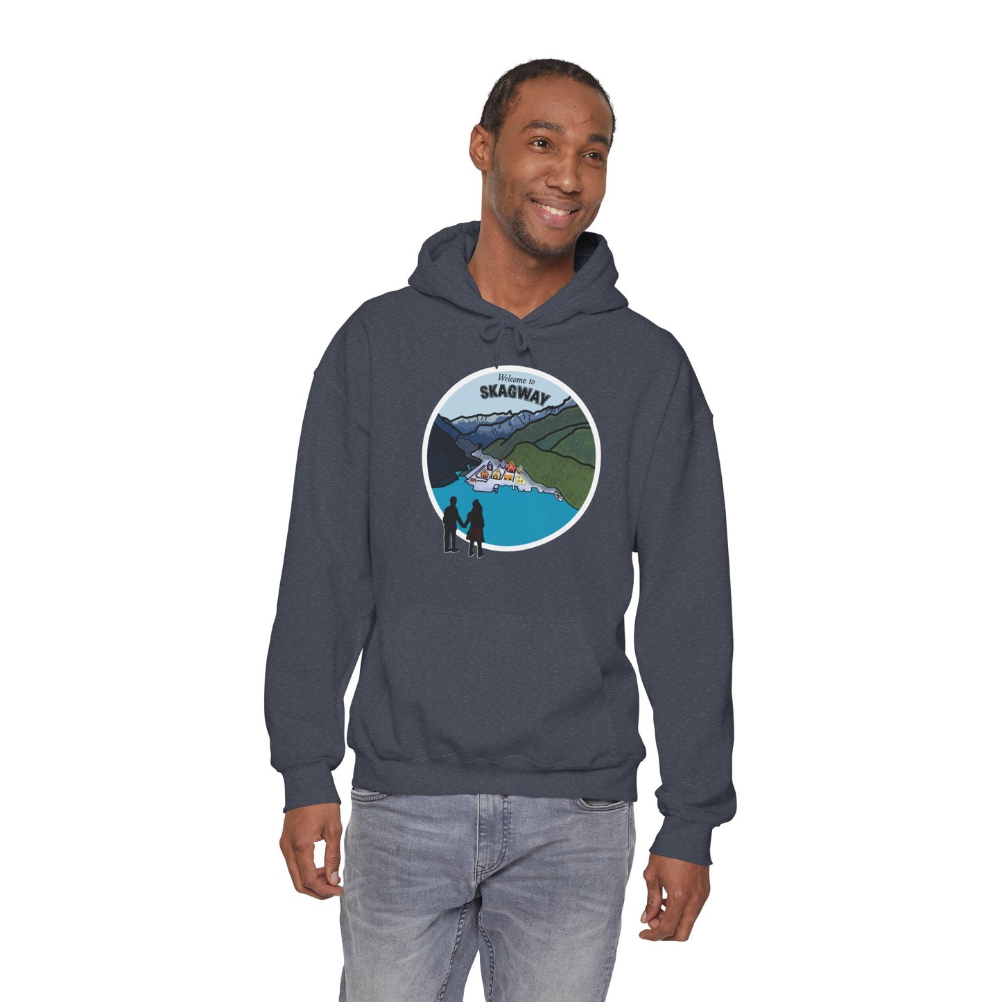 Welcome to Skagway Alaska Hoodie – Hand-Drawn | Artist Edition