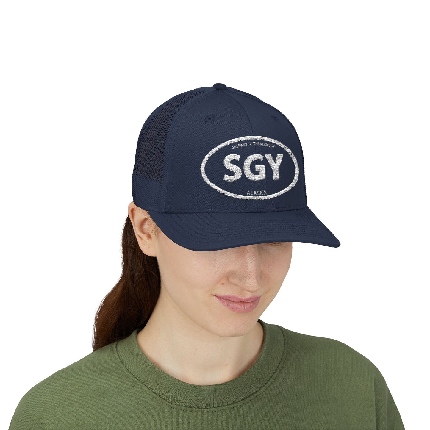 SGY Skagway, Alaska Trucker Hat — Vintage Gateway to the Klondike Snapback Cap