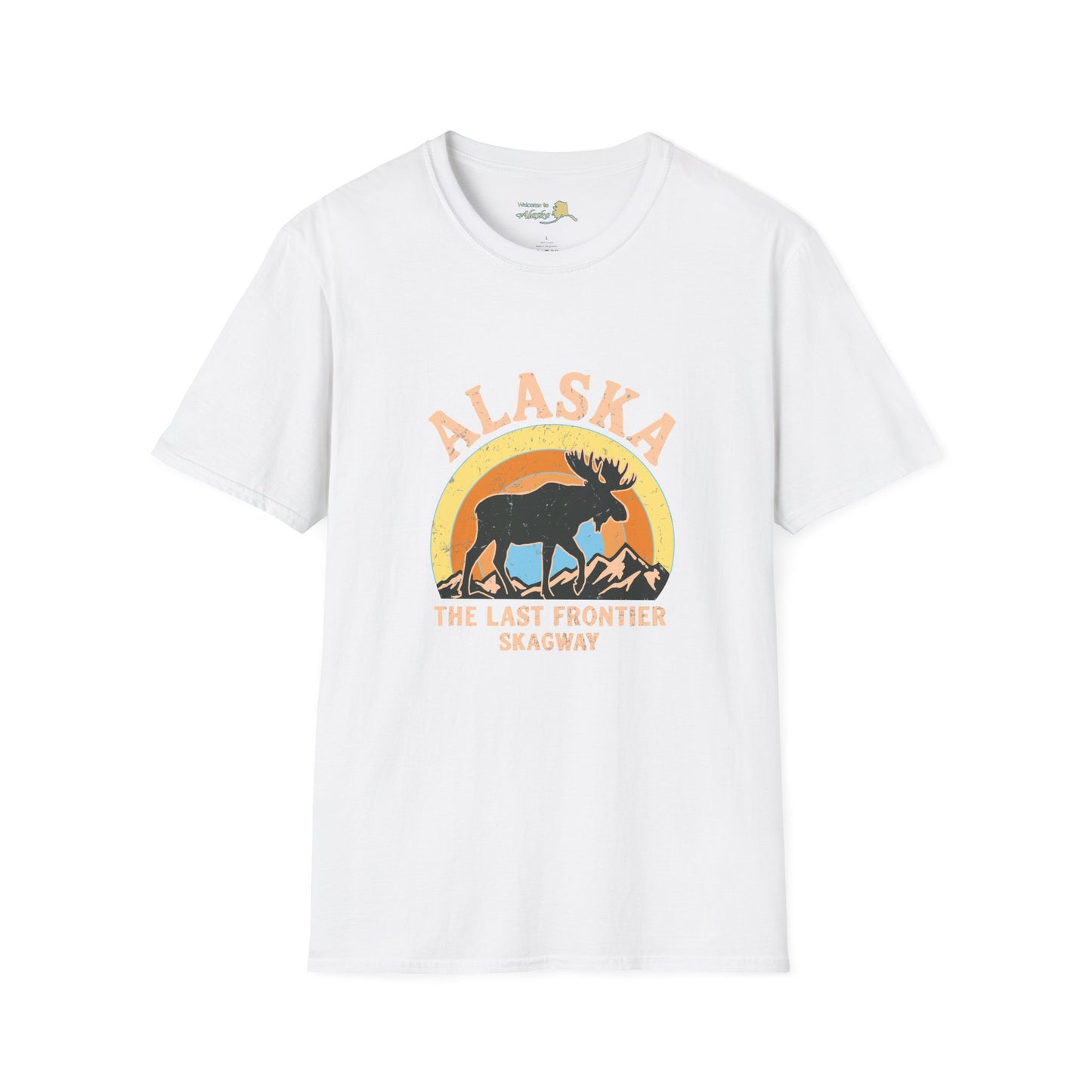 Vintage 80s Alaska Moose Vintage Sunset T‑Shirt — The Last Frontier Graphic Tee