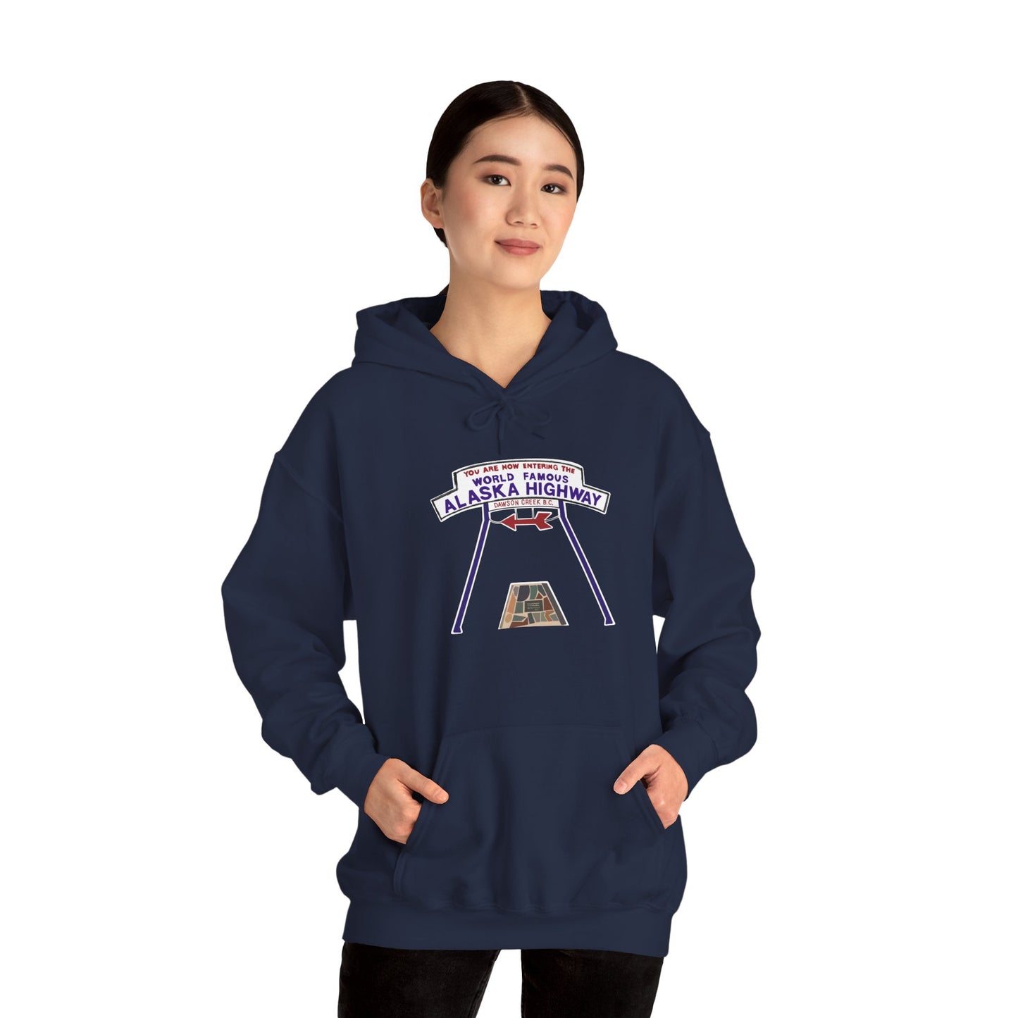 Alaska Highway Sign Hoodie – Word Famous Alaska Highway Pullover