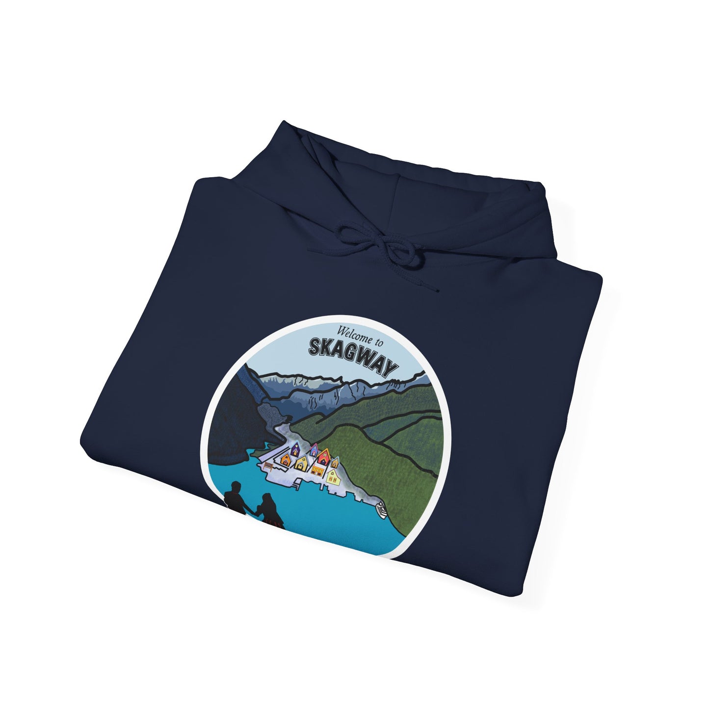 Welcome to Skagway Alaska Hoodie – Hand-Drawn | Artist Edition