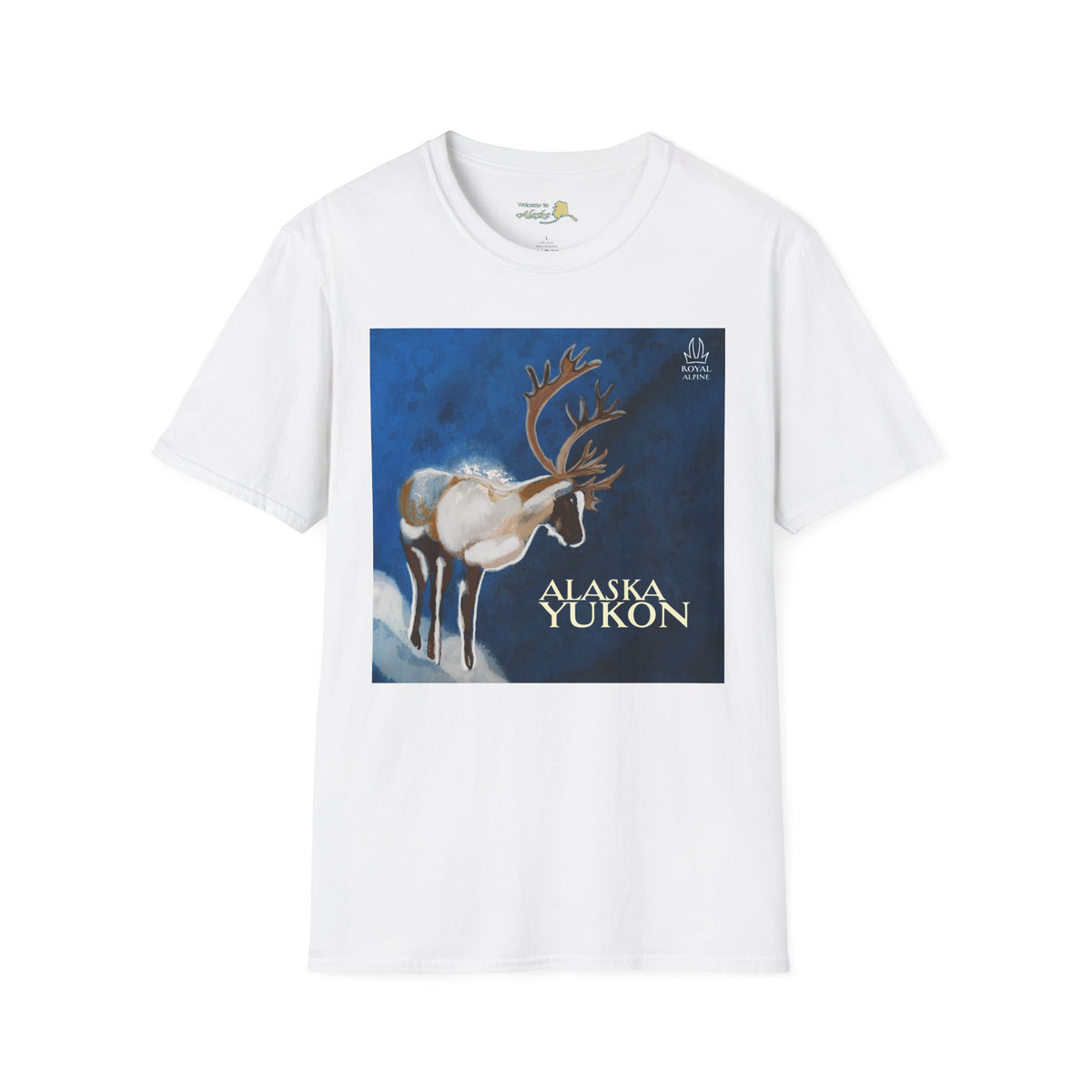 Caribou Reindeer Alaska Yukon T-Shirt — Vintage Wildlife Graphic Tee