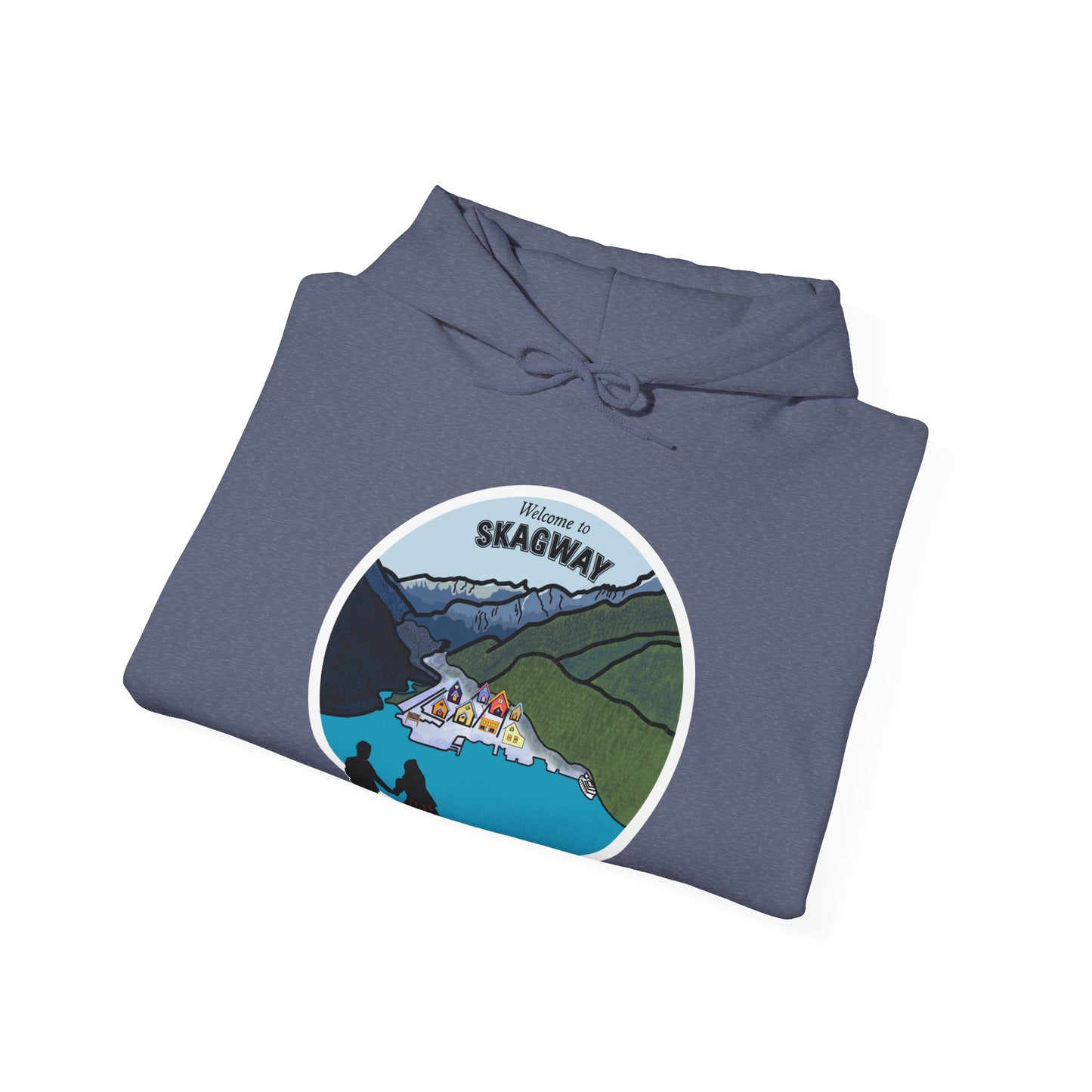 Welcome to Skagway Alaska Hoodie – Hand-Drawn | Artist Edition