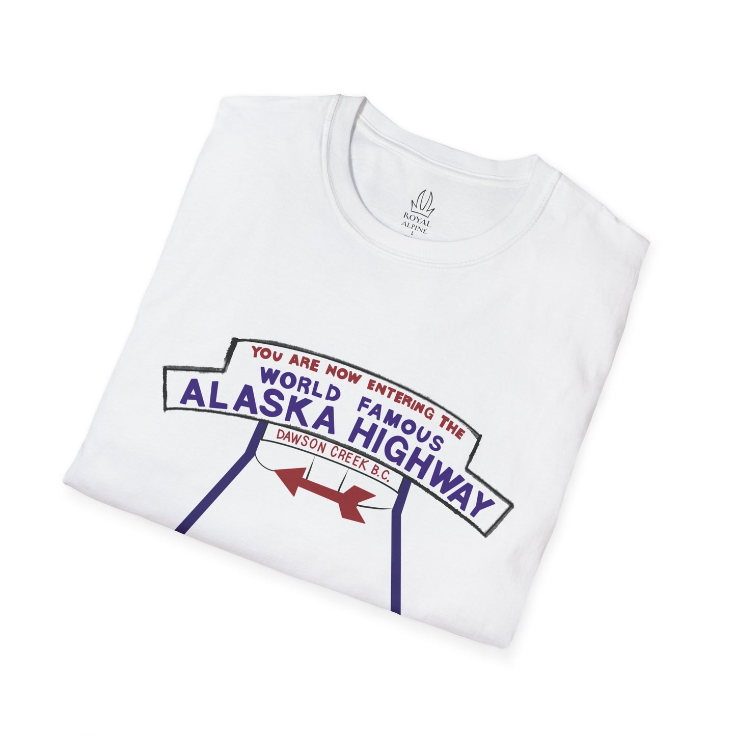 Alaska Highway Roadtrip T-Shirt — "World Famous Alaska Highway" Vintage Sign Tee