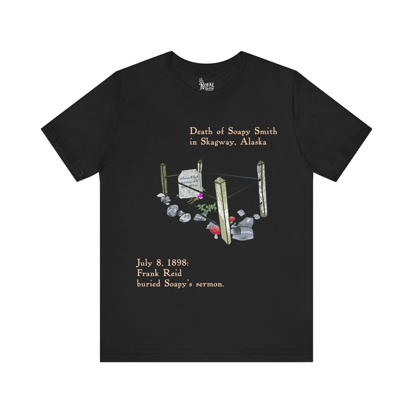 Treasure Hunt for the Legendary Alaskan Gangster T‑Shirt — 'Death of Soapy Smith' Historical Graphic Tee
