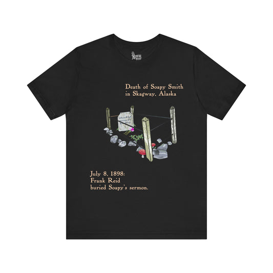 Treasure Hunt for the Legendary Alaskan Gangster T‑Shirt — 'Death of Soapy Smith' Historical Graphic Tee