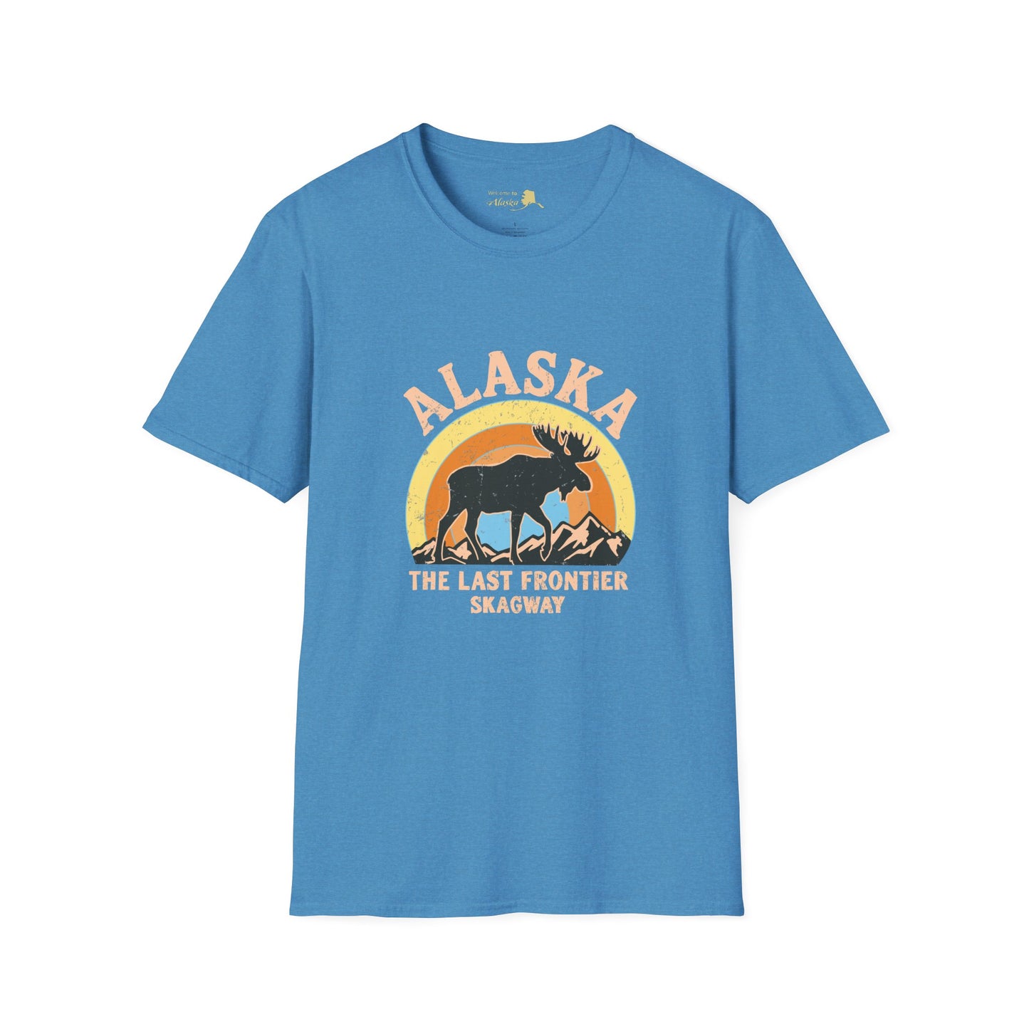 Vintage 80s Alaska Moose Vintage Sunset T‑Shirt — The Last Frontier Graphic Tee