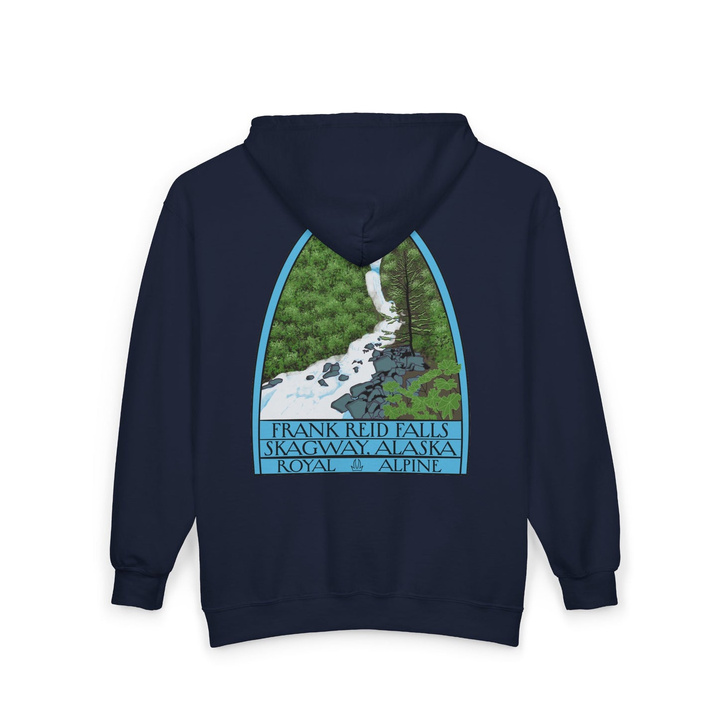 Frank Reid Falls Zip Hoodie — Gold Rush Cemetery Skagway Alaska Hoodie