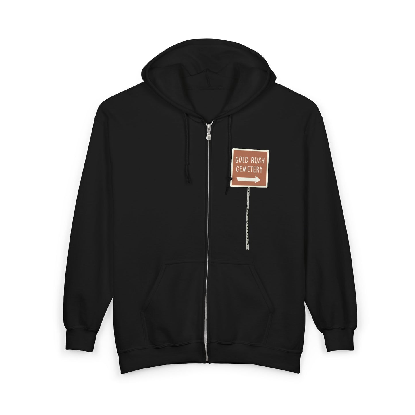 Frank Reid Falls Zip Hoodie — Gold Rush Cemetery Skagway Alaska Hoodie