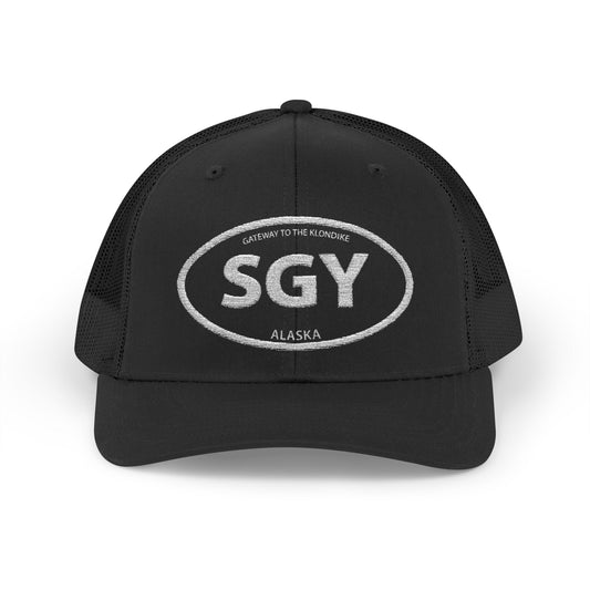 SGY Skagway, Alaska Trucker Hat — Vintage Gateway to the Klondike Snapback Cap