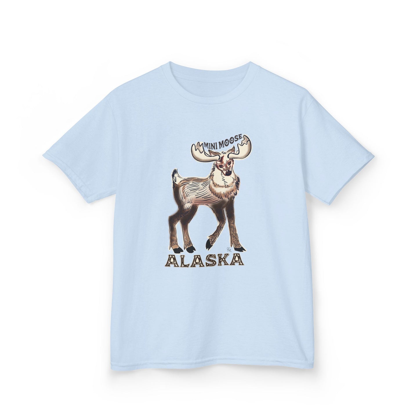 Kids Alaska Moose T-Shirt — Vintage Wildlife Graphic Tee for Grandkids