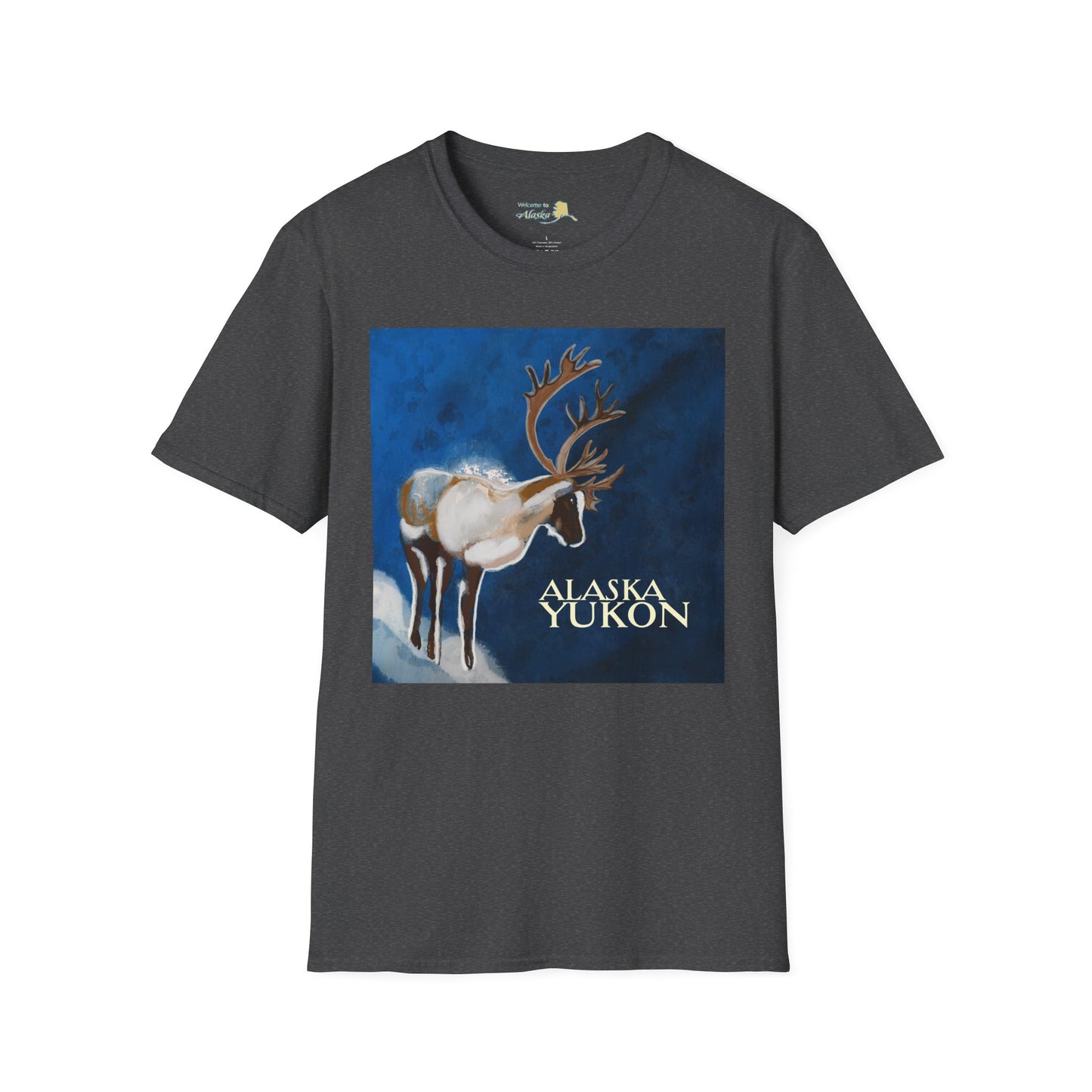 Caribou Reindeer Alaska Yukon T-Shirt — Vintage Wildlife Graphic Tee