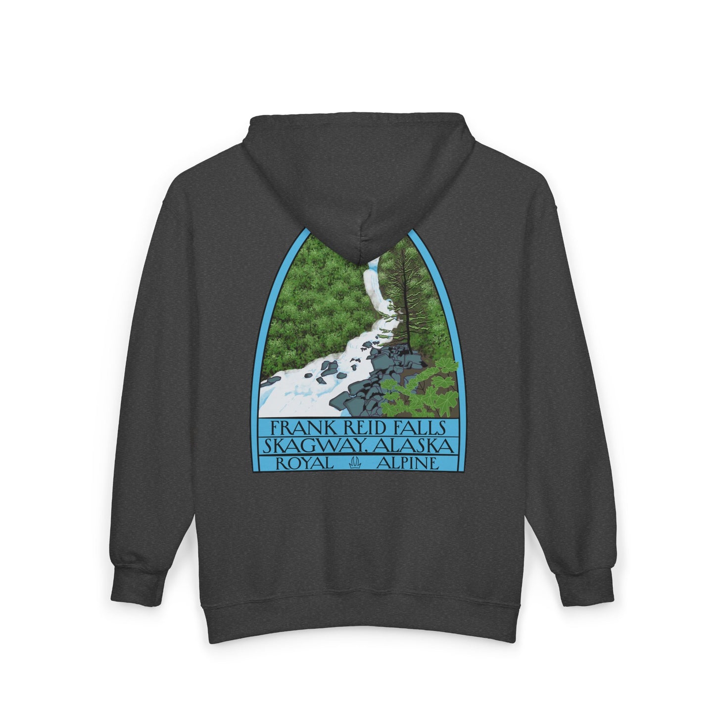 Frank Reid Falls Zip Hoodie — Gold Rush Cemetery Skagway Alaska Hoodie