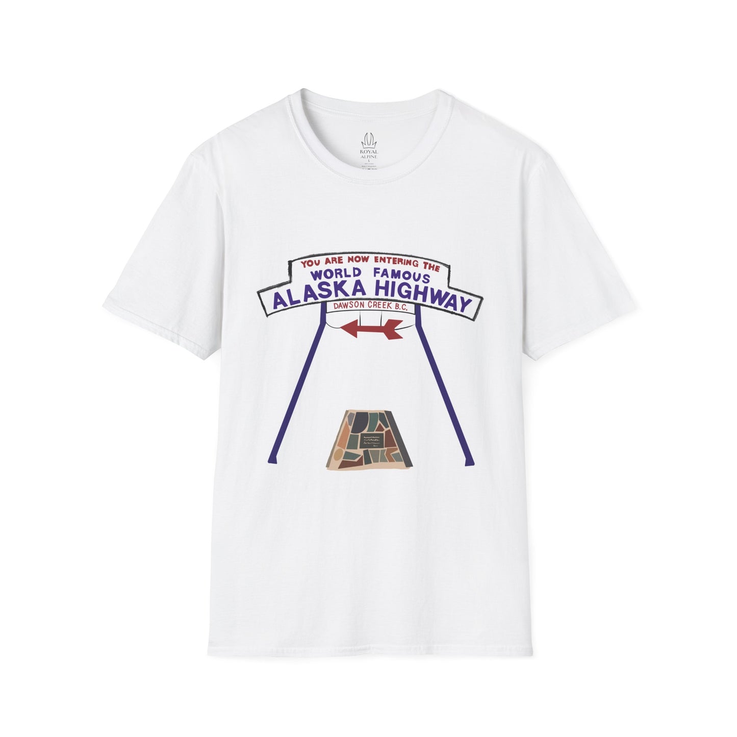 Alaska Highway Roadtrip T-Shirt — "World Famous Alaska Highway" Vintage Sign Tee