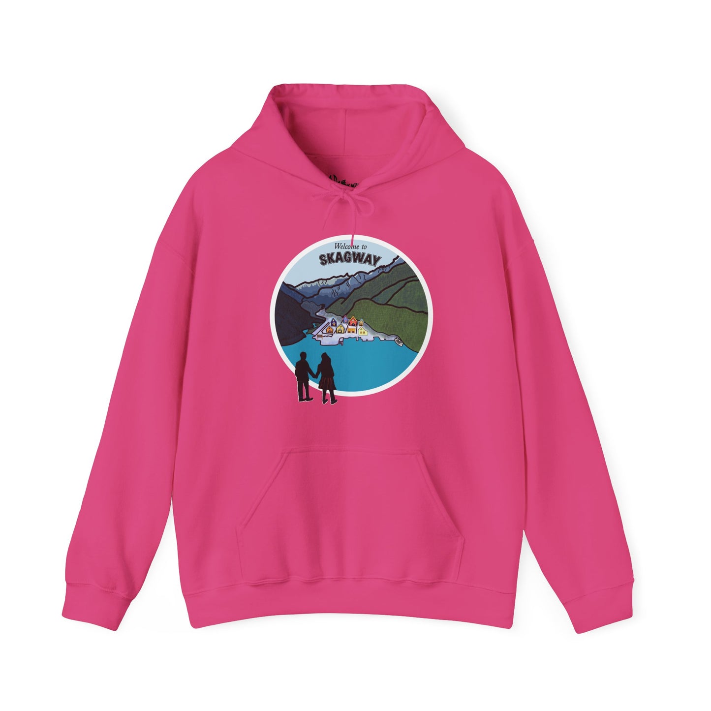 Welcome to Skagway Alaska Hoodie – Hand-Drawn | Artist Edition
