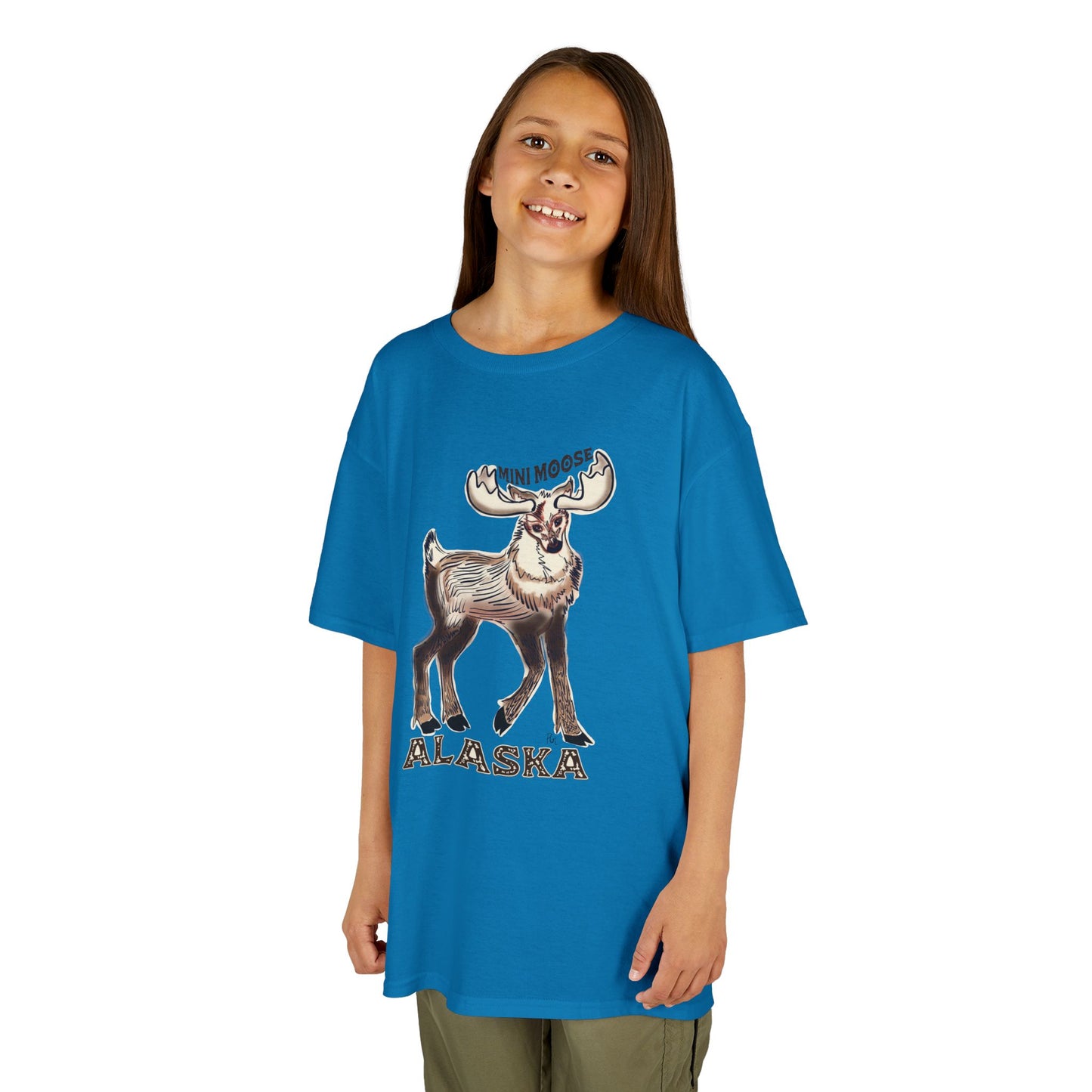 Kids Alaska Moose T-Shirt — Vintage Wildlife Graphic Tee for Grandkids