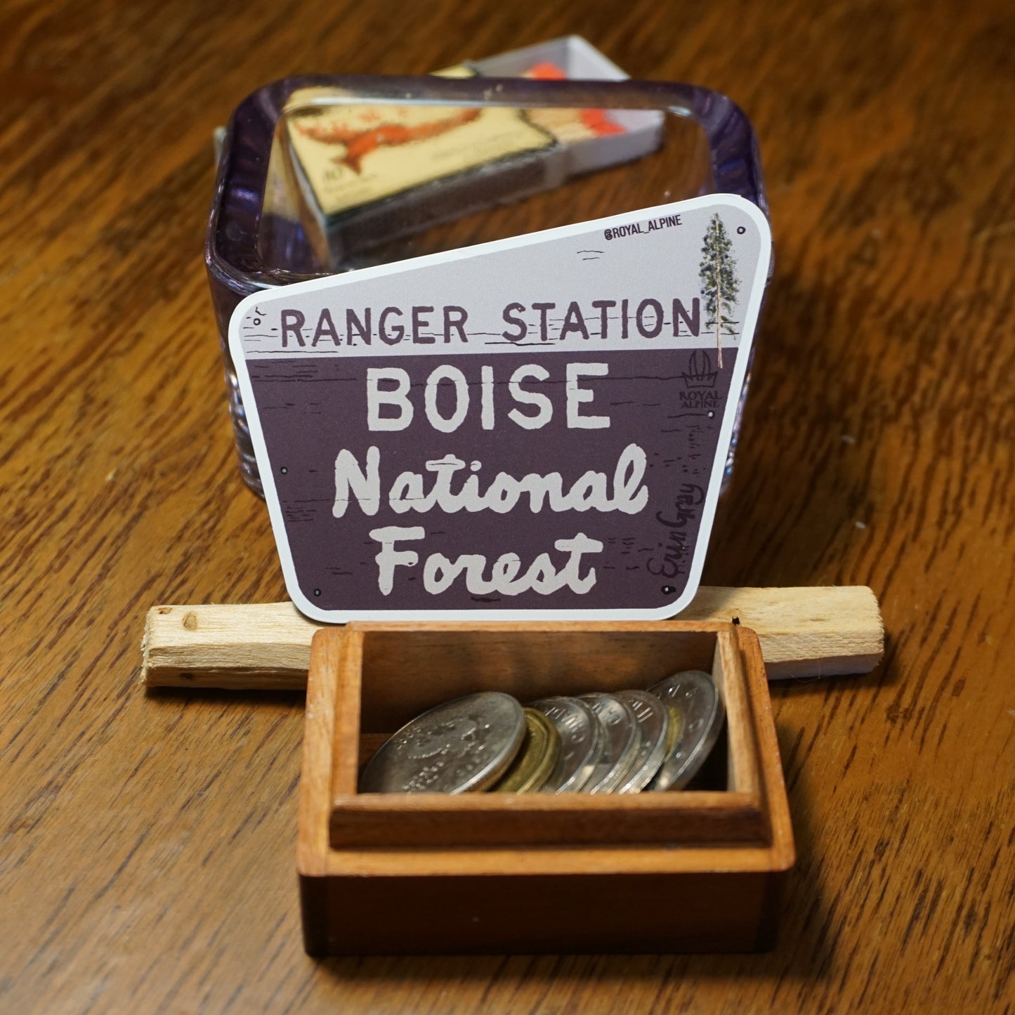 Boise National Forest Ranger Station Sign McCall, Idaho Stickers and Magnets