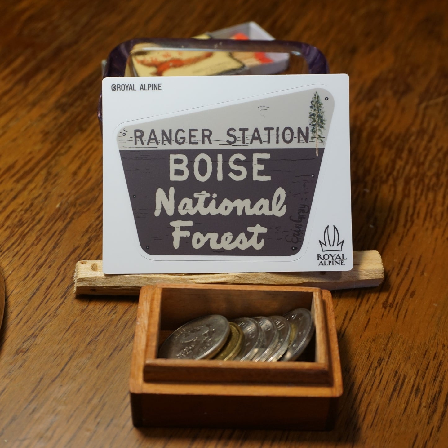 Boise National Forest Ranger Station Sign McCall, Idaho Stickers and Magnets