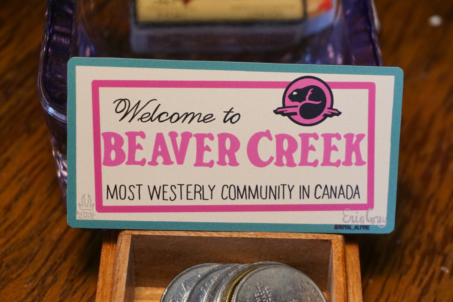 Beaver Creek, Yukon.  The Most Westerly Community in Canada  Stickers and Magnets
