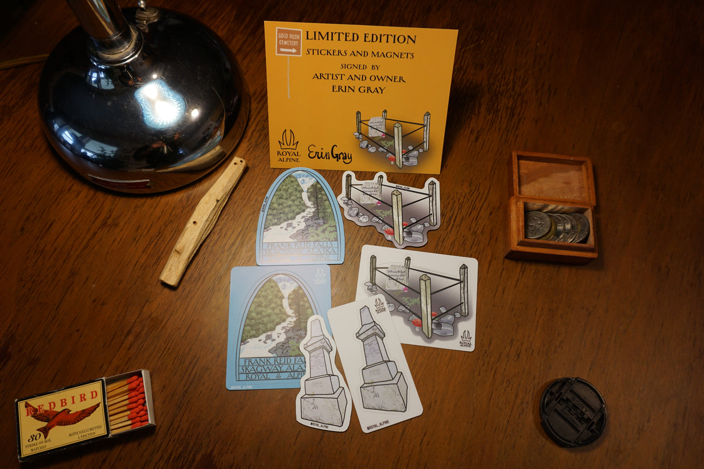 Limited Edition Gold Rush Cemetery Collection Stickers and Magnets