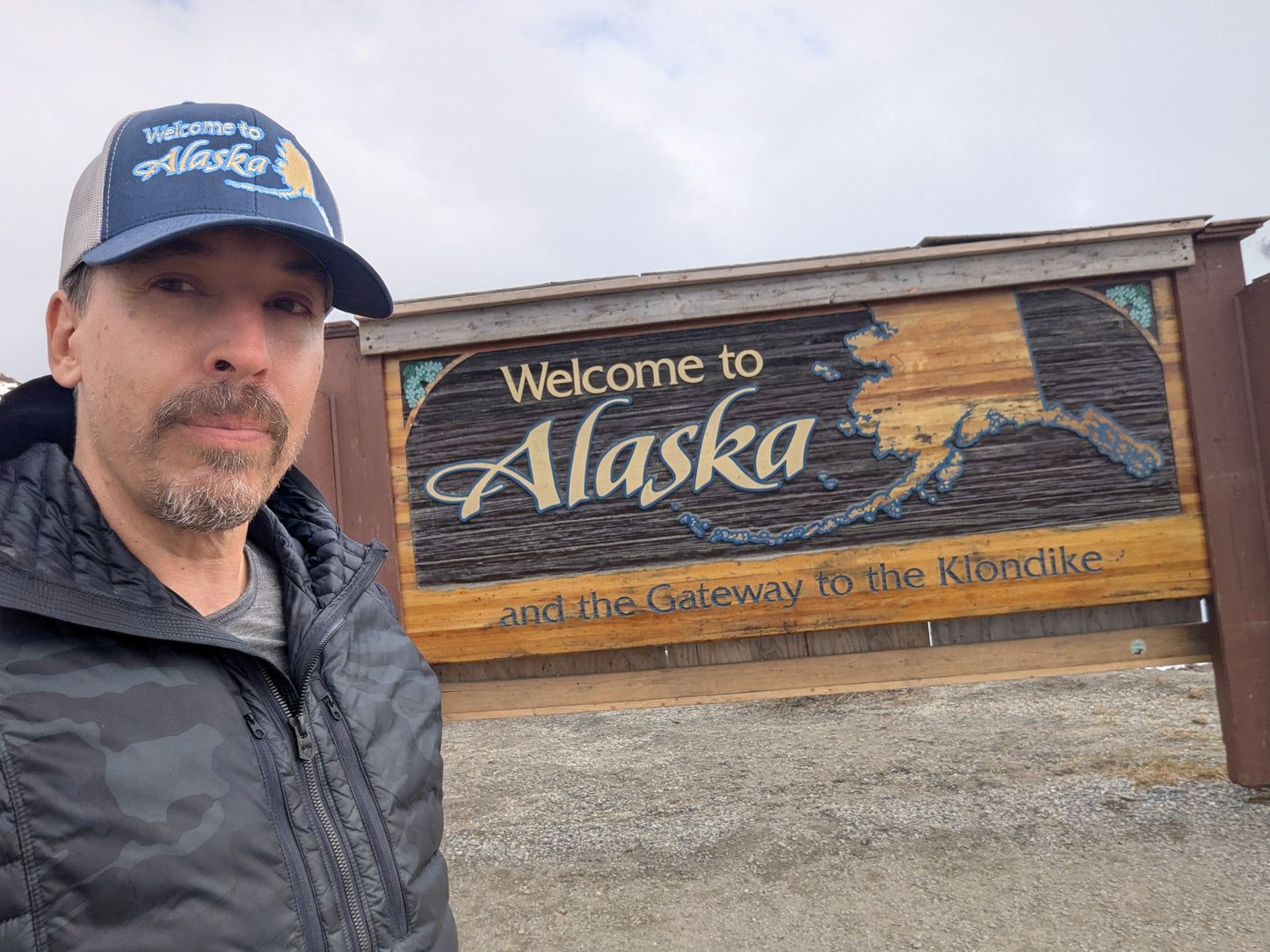 Welcome to Alaska Golden Trucker Cap - Skagway, Alaska Snapback | Royal Alpine
