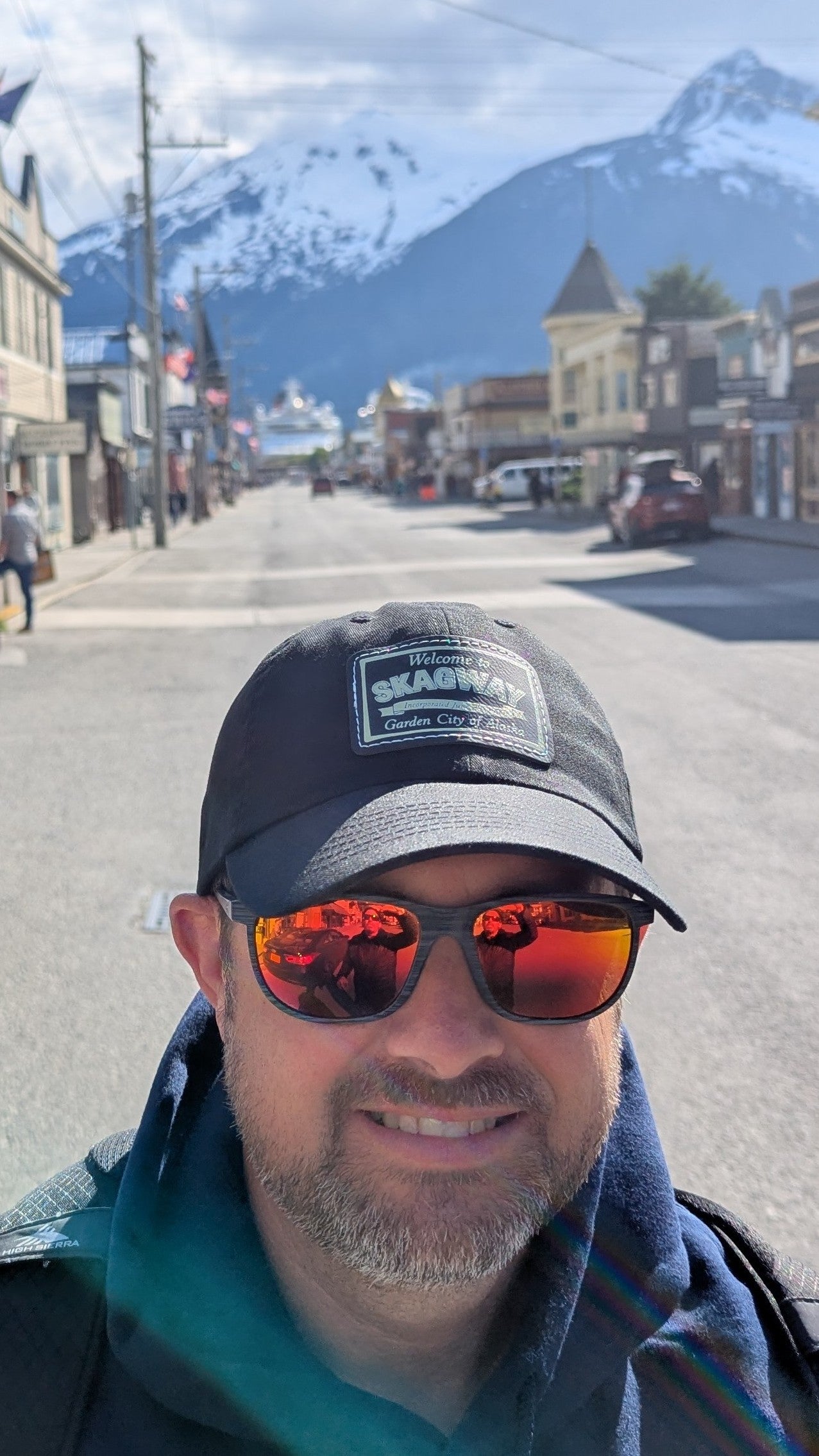 Welcome to Skagway Hat —  Skagway, Alaska Leather Patch Dad Hat