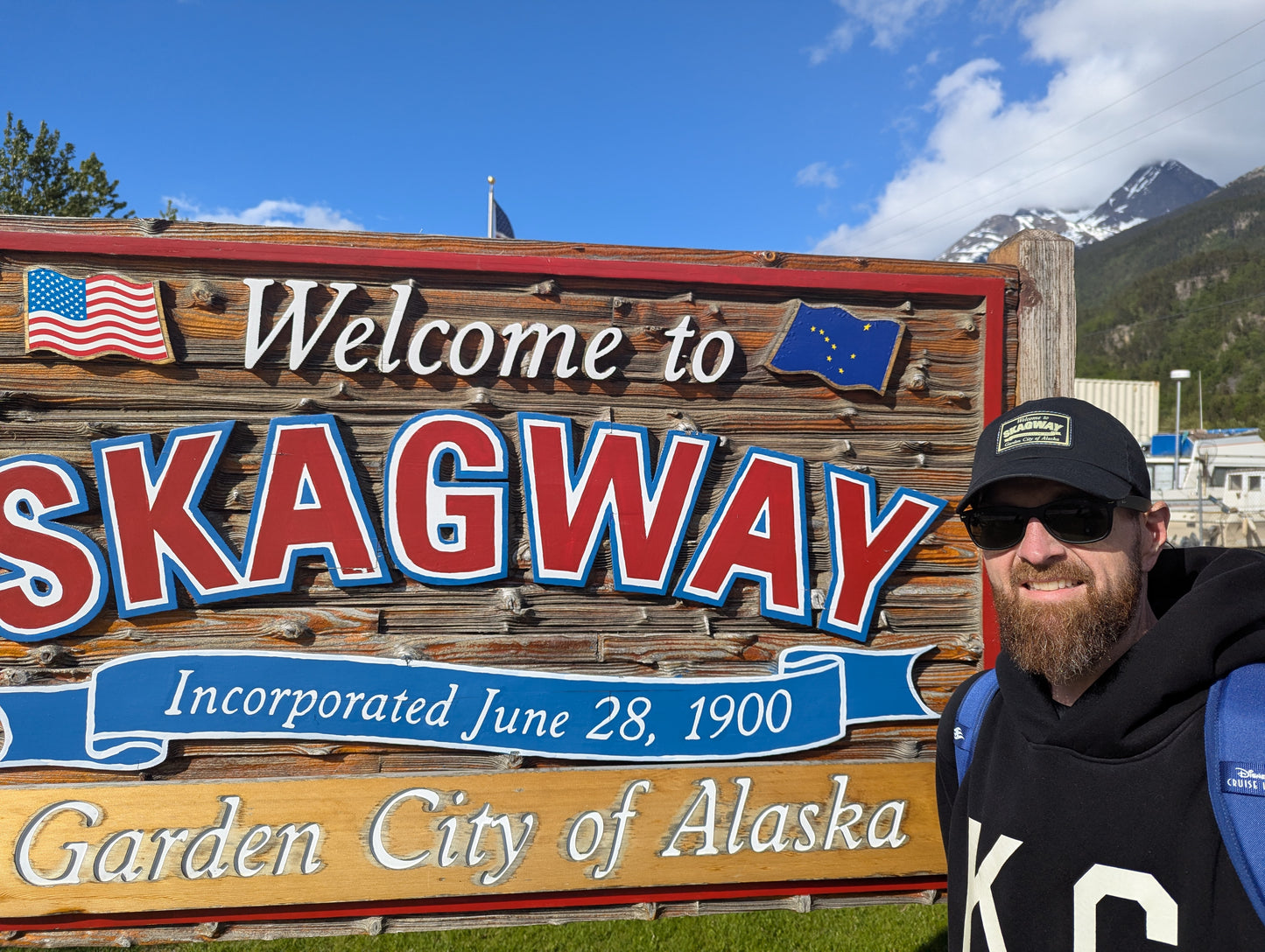 Welcome to Skagway Hat —  Skagway, Alaska Leather Patch Dad Hat