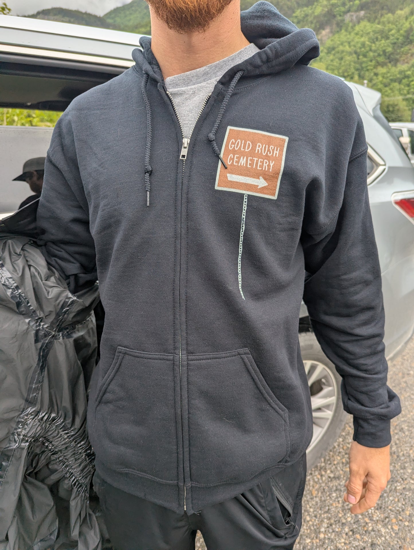 Frank Reid Falls Zip Hoodie — Gold Rush Cemetery Skagway Alaska Hoodie