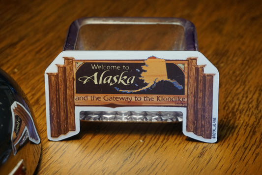 Welcome to Alaska Sign Stickers and Magnets