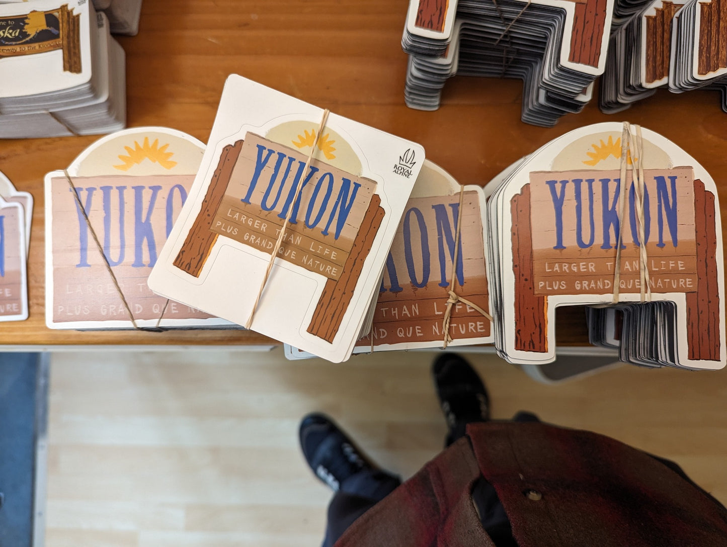 Welcome to Yukon Sign Larger Than Life Stickers and Magnets