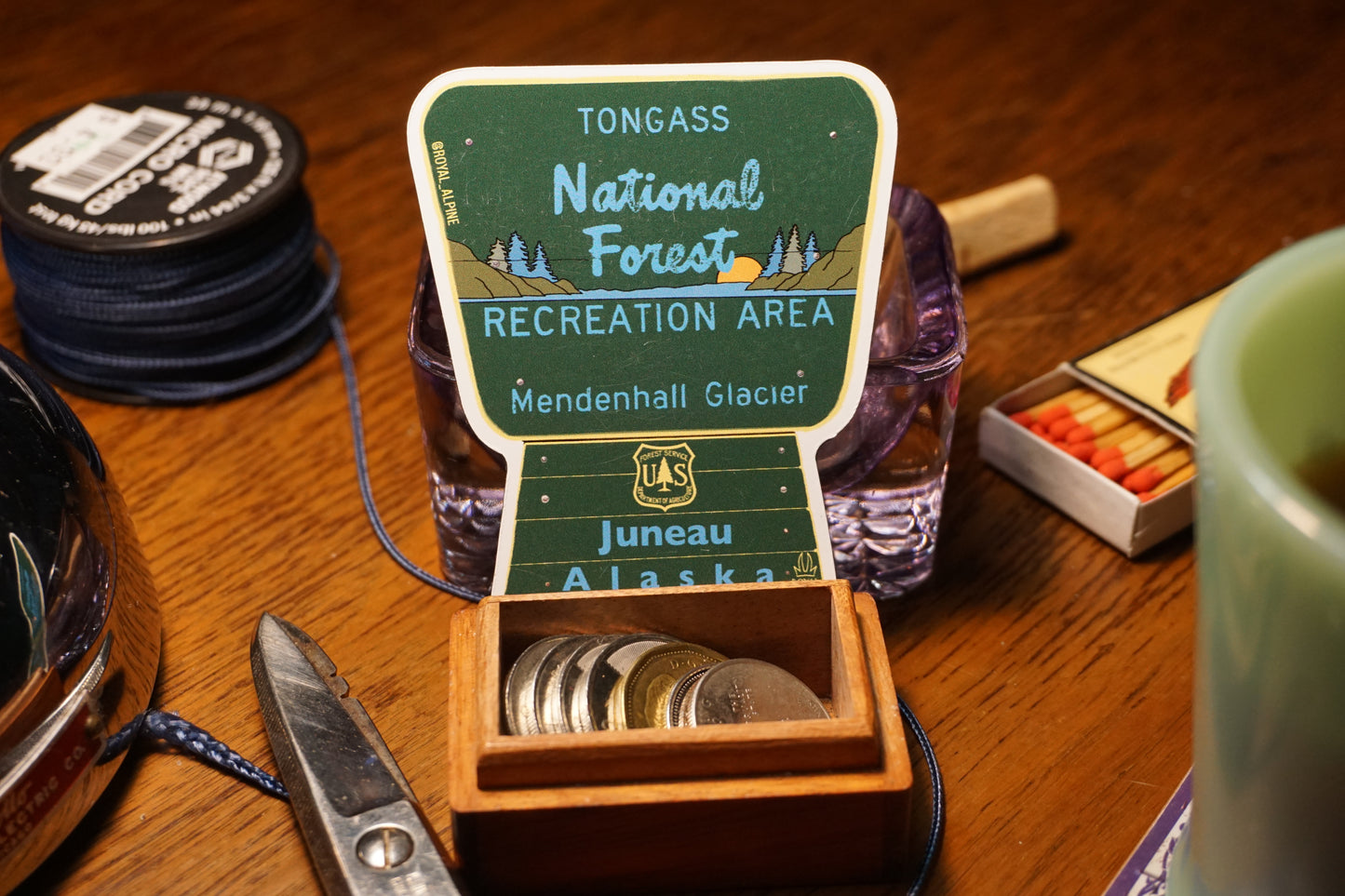 Tongass National Forest near Mendenhall Glacier in Juneau, Alaska Stickers and Magnets