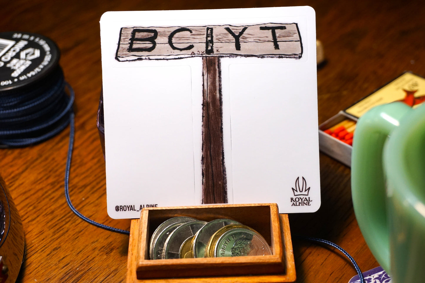 First Yukon B.C. | Y.T. Sign  at Bennett Lake in the White Pass and Yukon Route's Train Station and Museum Stickers and Magnets