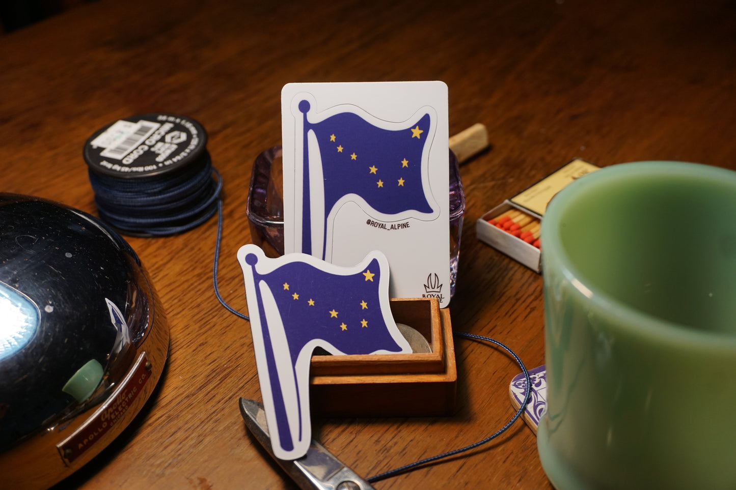 Alaskan Flag Stickers and Magnets