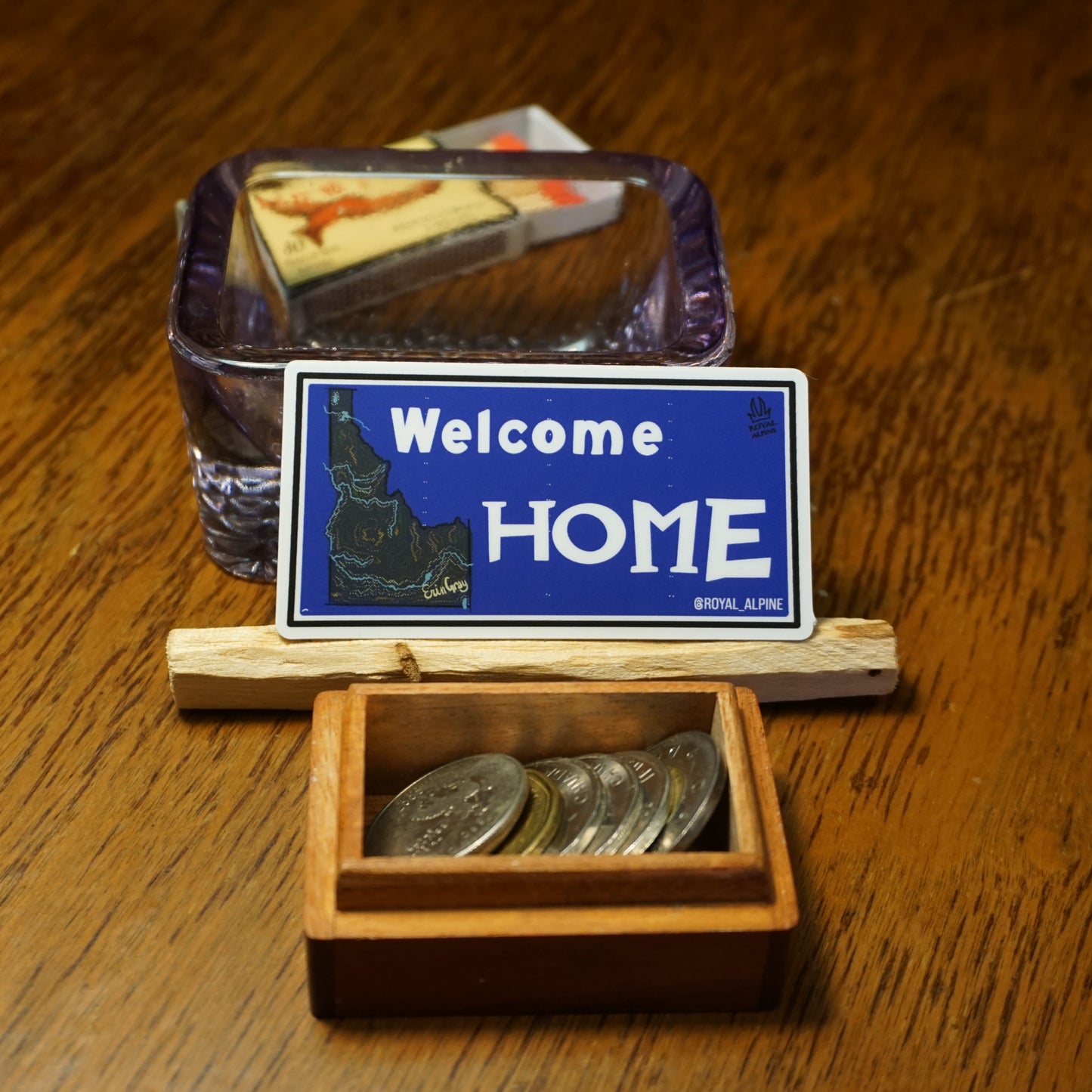Welcome Home Idaho Sign Stickers and Magnets
