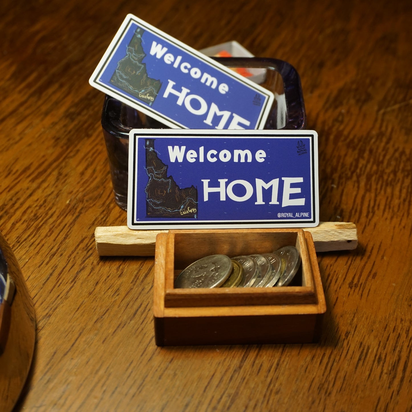 Welcome Home Idaho Sign Stickers and Magnets